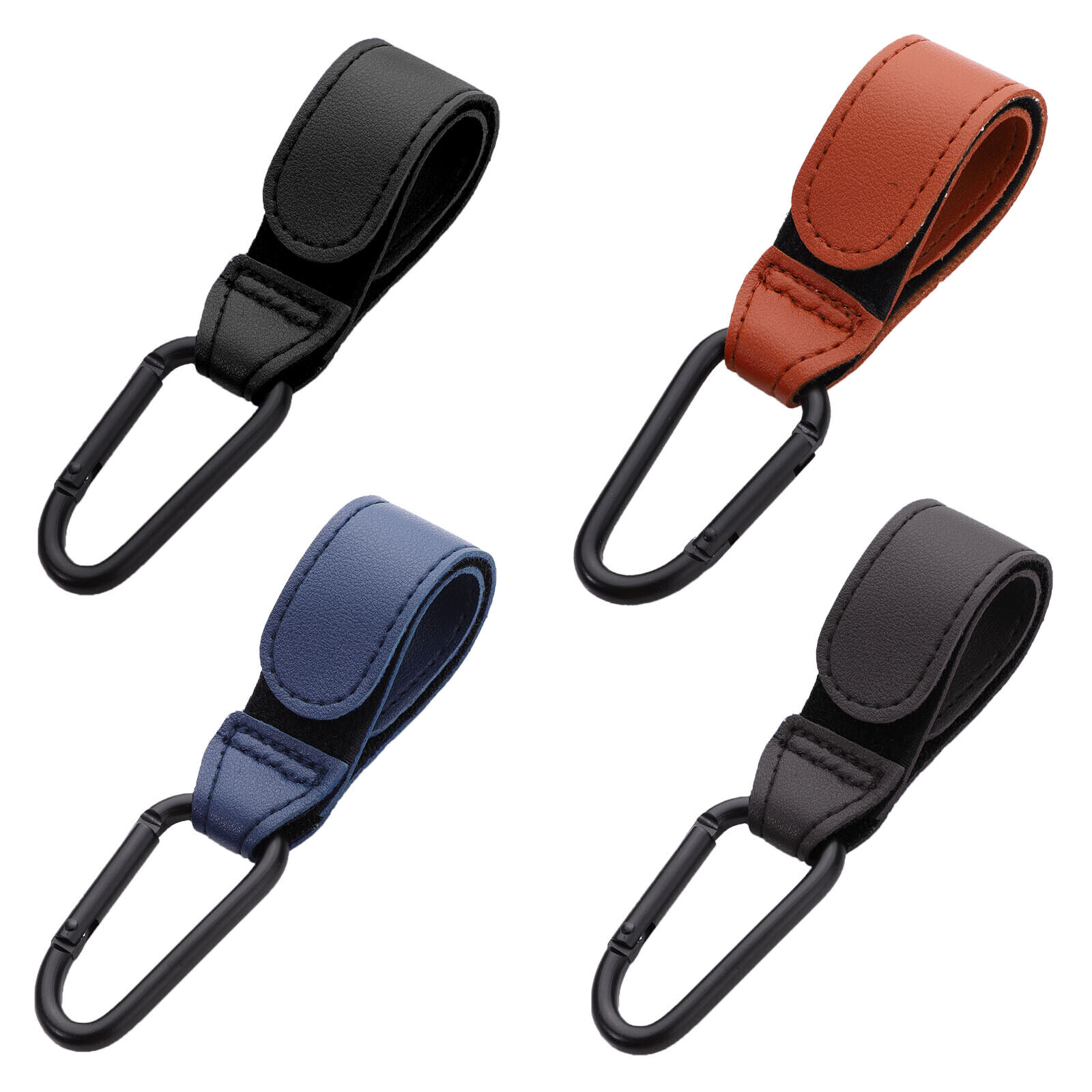 PU Leather Baby Stroller Hook Adjustable Hook-loop Strap_Multipurpose Strong x1