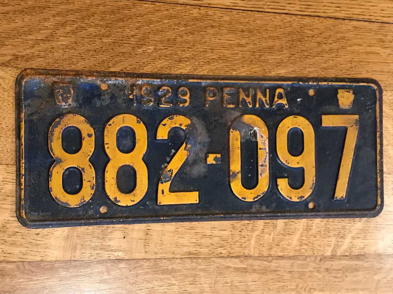 15" License Plate 1929 29 Penna Pennsylvania Pa Passenger / Truck #882-097