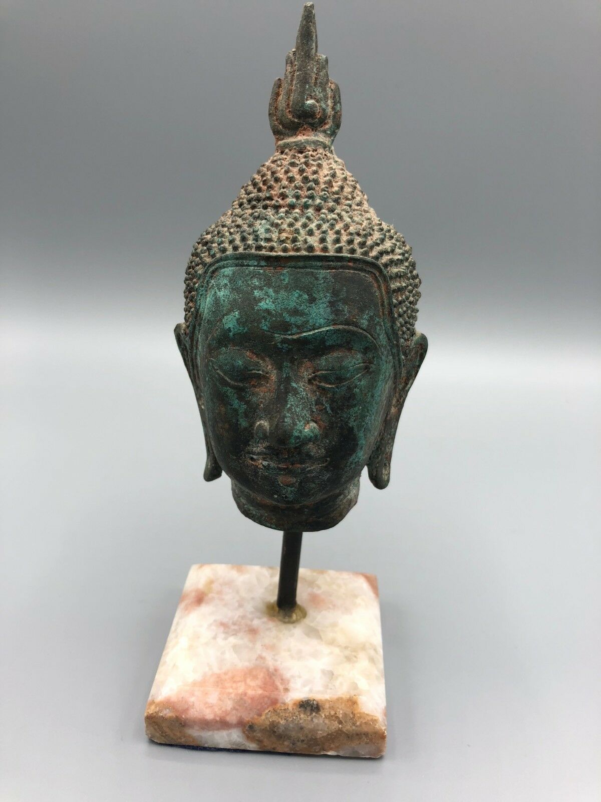 Buddha Head Antique Bronze Southeast Asia