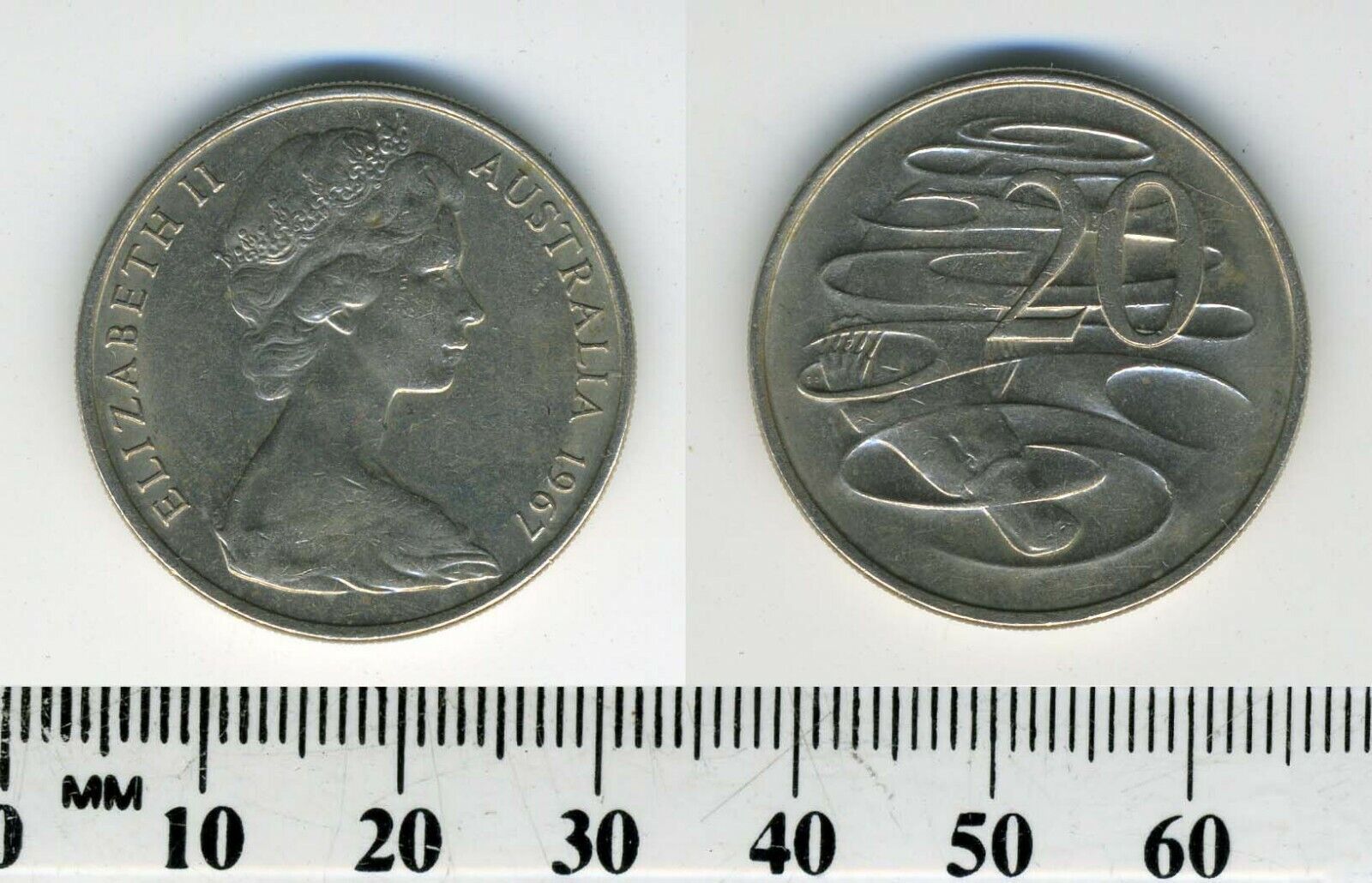 Australia 1967 - 20 Cents Copper-nickel Coin - Platypus - Queen Elizabeth Ii -#1