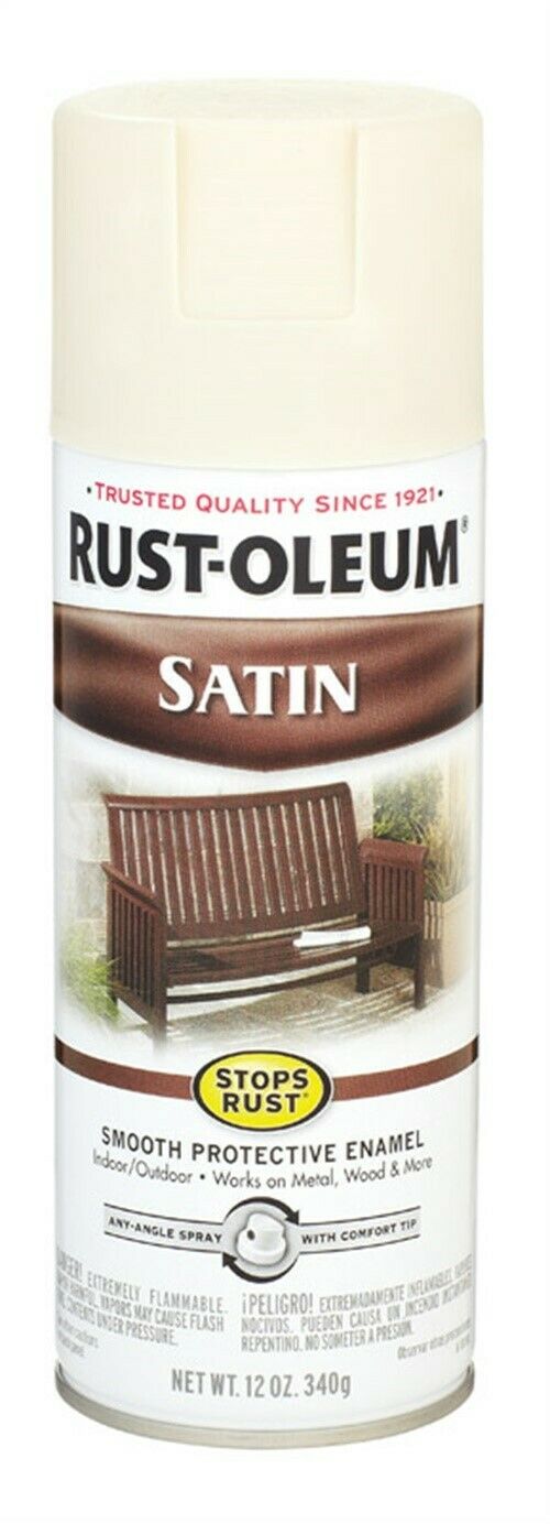 Rust-oleum 7793-830 Stops Rust Satin White Spray Paint 12 Oz (pack 6)