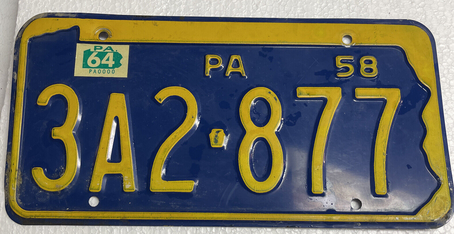 1958 58 Pennsylvania Pa Penna License Plate
