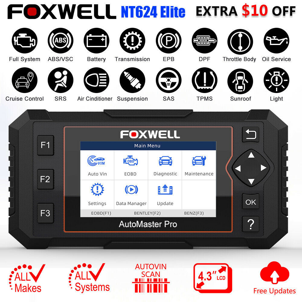 Foxwell Obd2 Scanner Full System Auto Diagnostic Tool Oil Epb Reset Code Reader