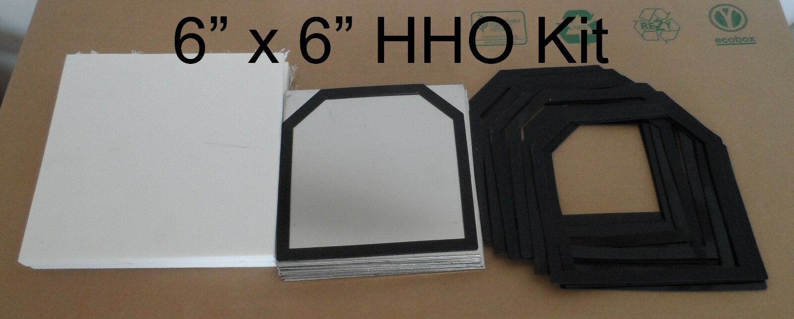 13 Pc 18ga. 6x6 316l Ss Hho Kit W/14 Silicone Gaskets Plus Cover Set.
