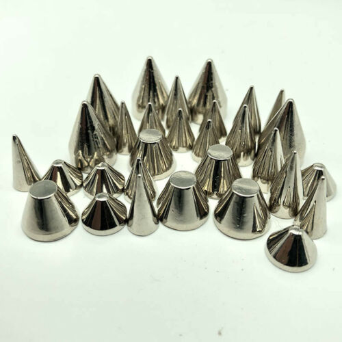 20 50pcs Silver Spots Cone Screw Metal Studs Leather Craft Rivet Bullet Spikes