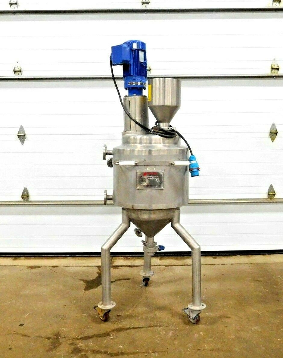 Mo-3390, Falco 50 Liter Stainless Steam Jacketed Mixing Tank. 316 Ss.