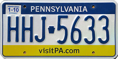 Pennsylvania License Plate Visit Pa Visitpa (random Plate#)