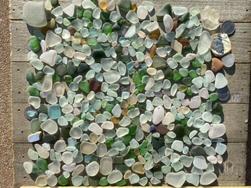365 “craft Grade”surf Tumbled Seaglass Gems,light Colors, All Sizes 6 Uv Pretty!