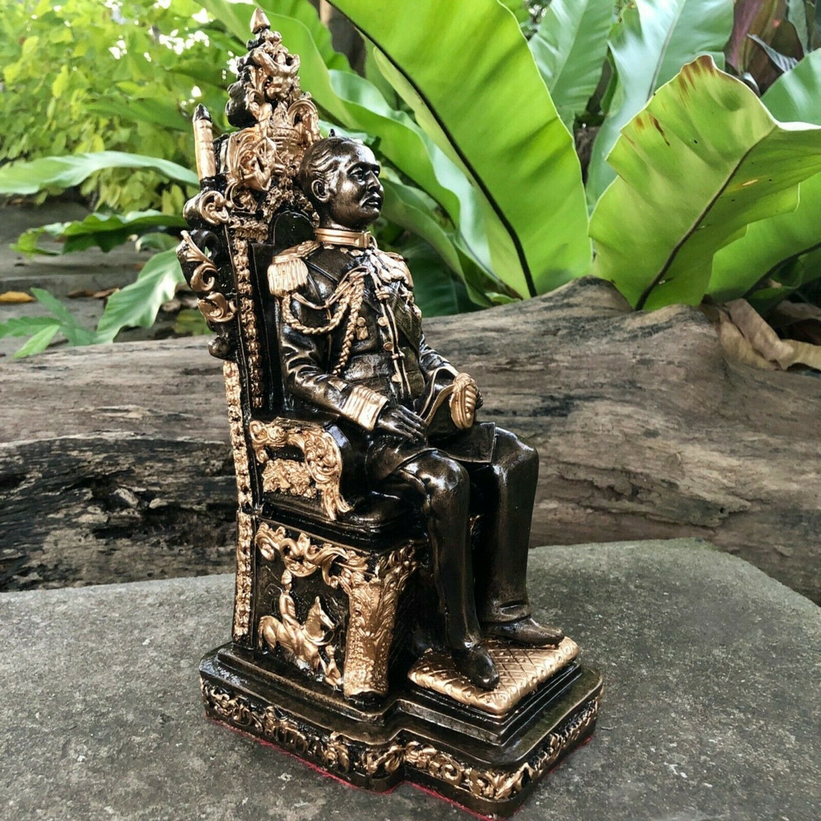 Thailand King Rama5 Chulalongkorn Statue Amulet Made Of Lek Lai Magic Stone