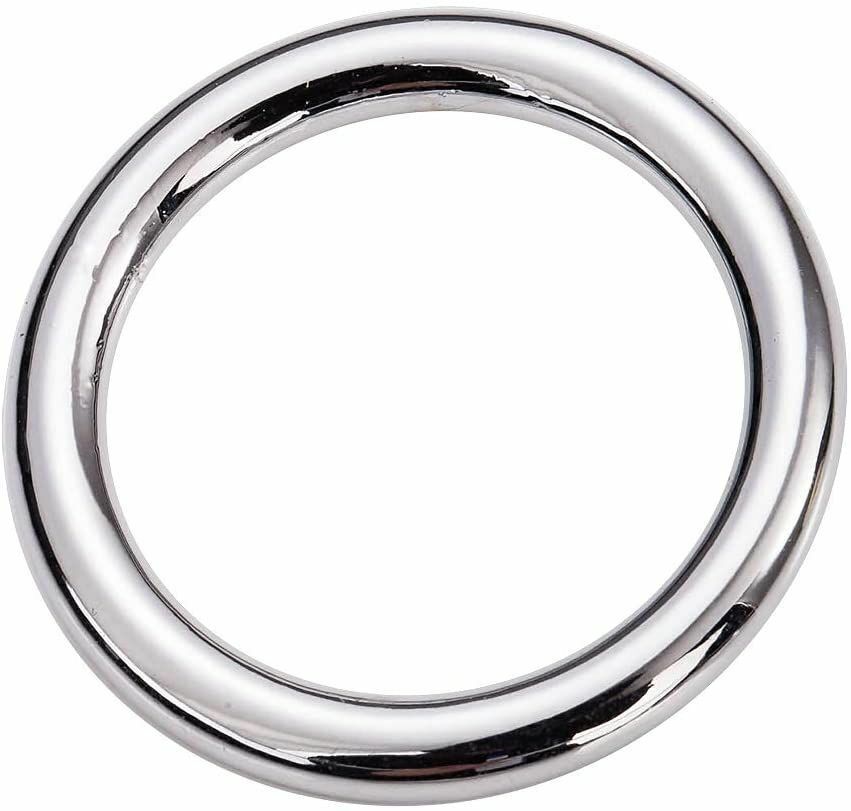 5pcs Metal O Rings Welded Heavy Duty Seamless Cast Solid Round Rings