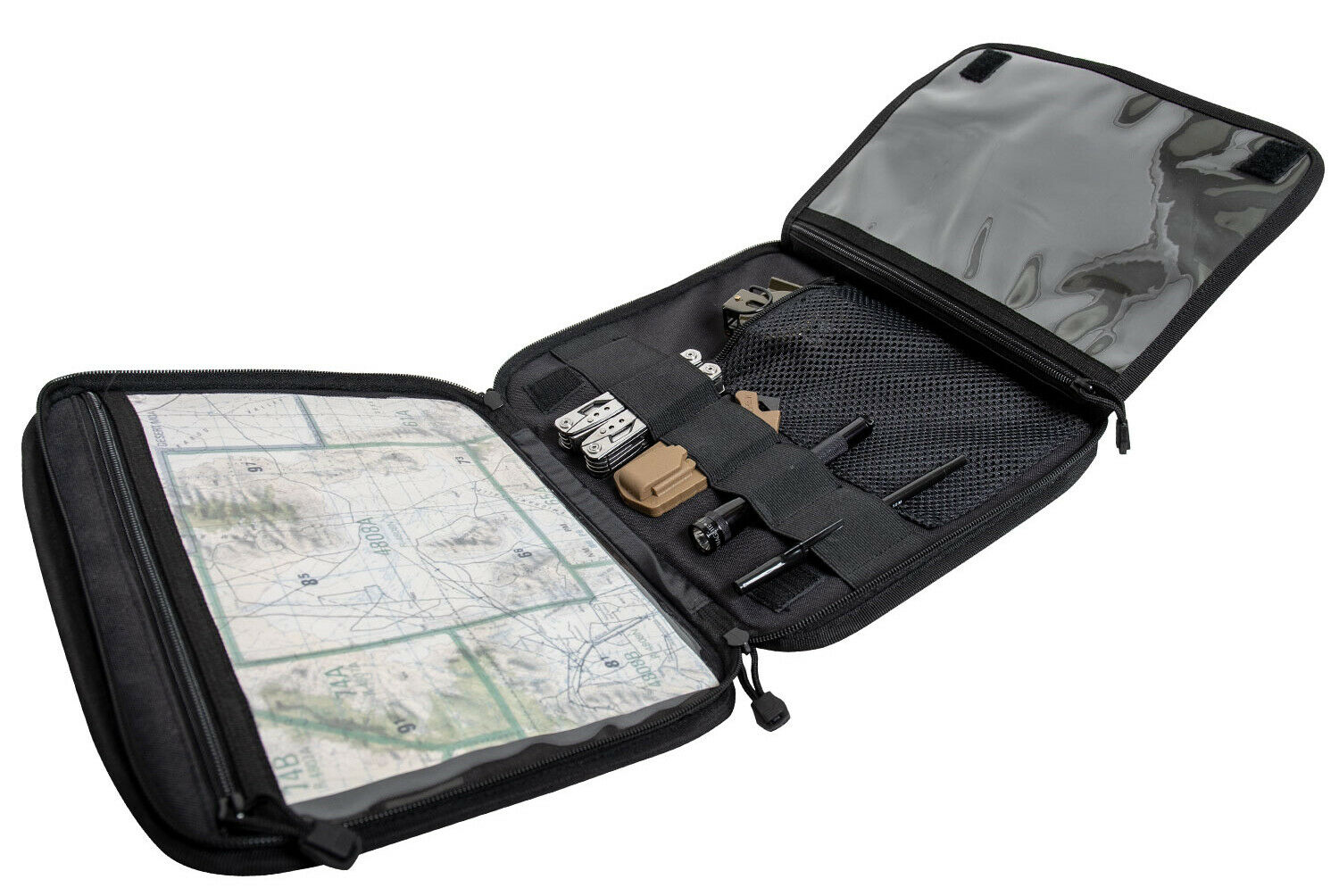 Black Tactical Map Case Board Enhanced Scout Document Notebook Holder Cover 2864