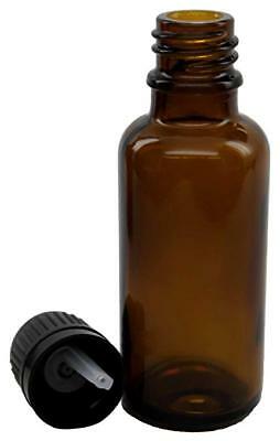 30 ml(1 oz) 4pk Amber Glass Essential Oil Bottle w/Euro Dropper Cap