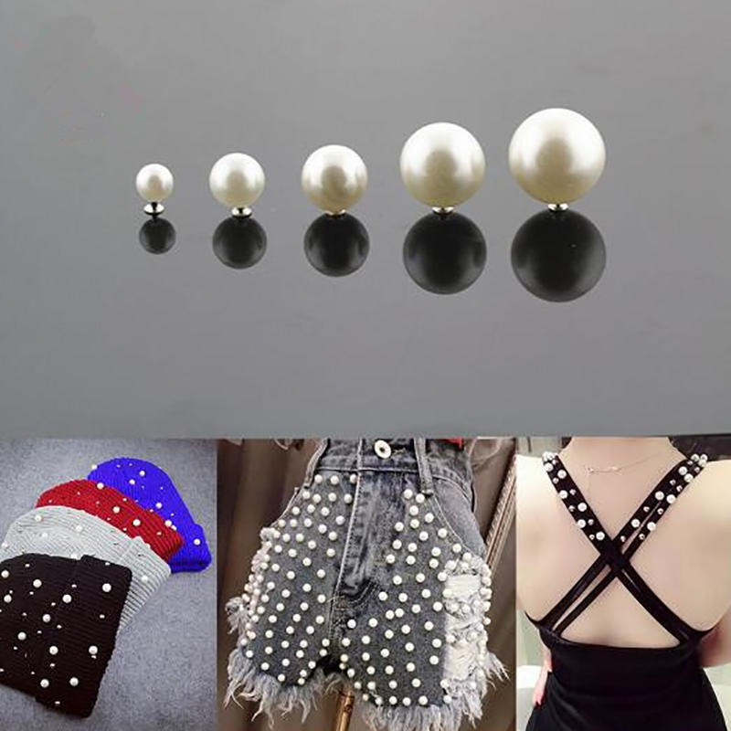 100pcs Pearl Rivets Button for Cloth Pant Hat Bag Dress DIY Crafts Decor Garment