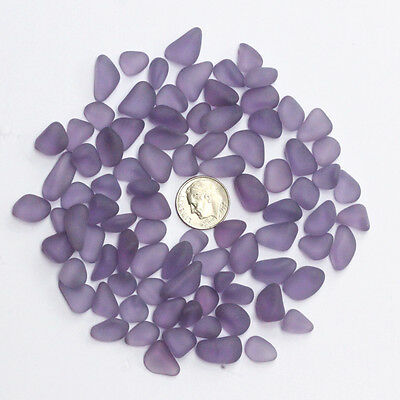 Sea Beach Glass 20 Pieces Purple Lots Bulk Jewelry Use