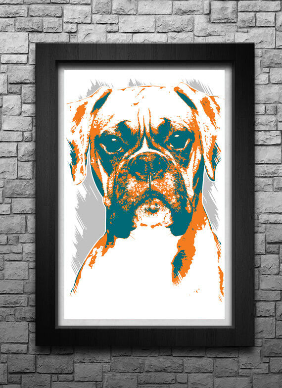 BOXER art print/poster Color #2 PET PORTRAIT FREE S&H! Dog Lover Pop Art