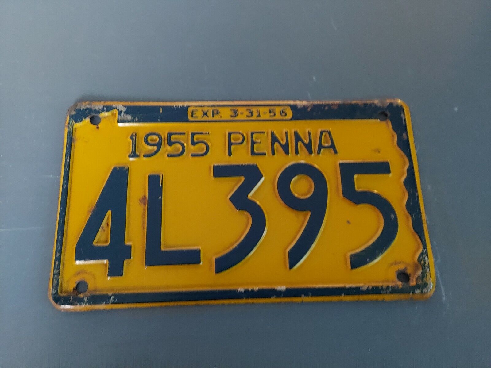 1955 Pennsylvania License Plate (4l395)