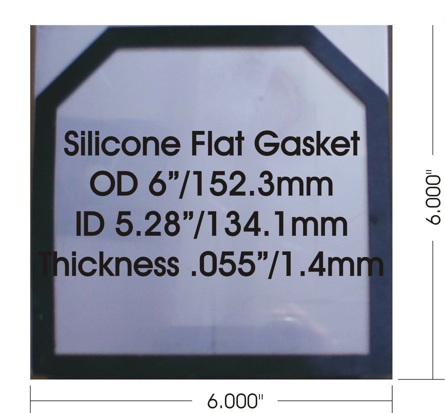 13 Pcs High Temp Flat Silicone Gasket For Hho Dry Cell Thickness =1.4mm/0.055"