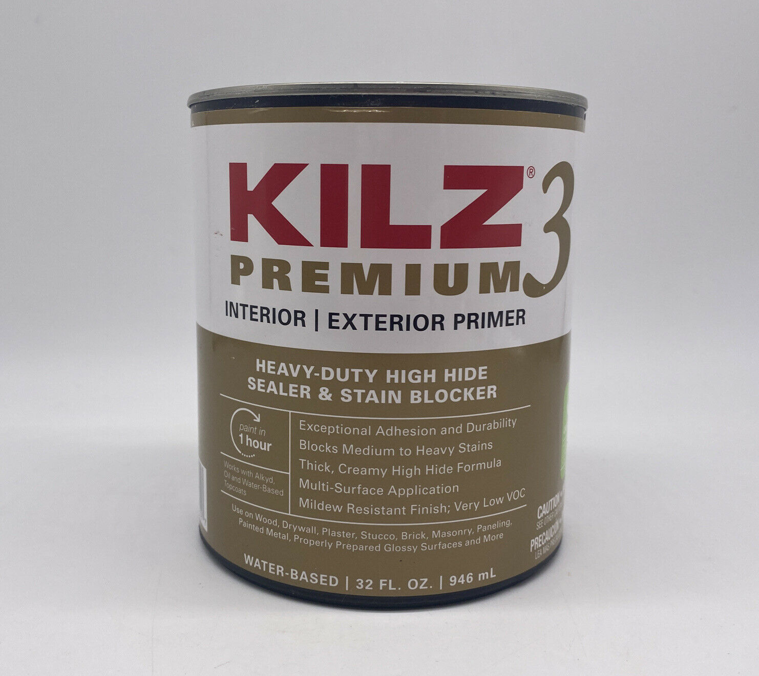 New Kilz 3 Premium Primer Interior Exterior Sealer Stain Blocker White
