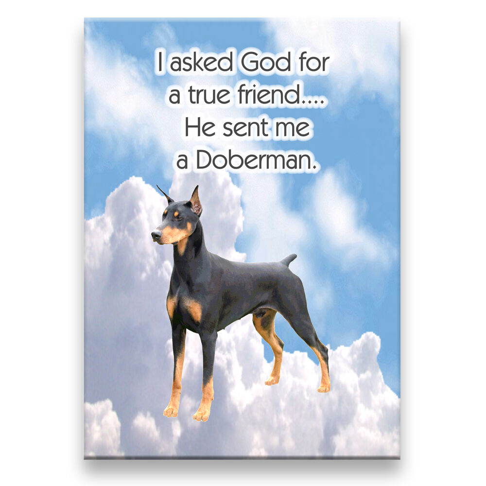 DOBERMAN PINSCHER True Friend From God MAGNET No 1 Blk