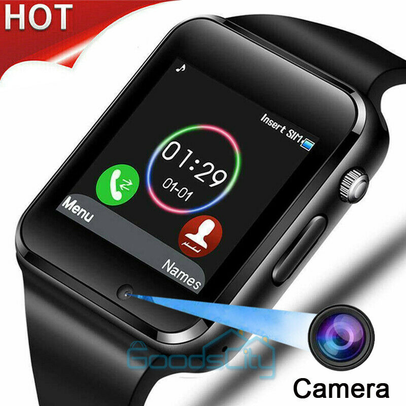 Waterproof Bluetooth Smart Watch Phone Mate For iphone IOS Android Black