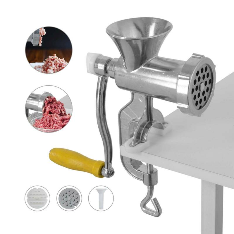 New Meat Grinder Mincer Stuffer Hand Manual Sausa Filler Maker Machine Multi Us