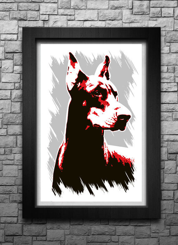 DOBERMAN PINSCHER art print/poster PET PORTRAIT FREE S&H! Dog Lover Pop Art