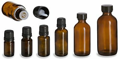 Amber Glass Bottles - 5 Ml - 10 Ml - 15 Ml - 30 Ml - 2 Oz - 4 Oz - With Caps!