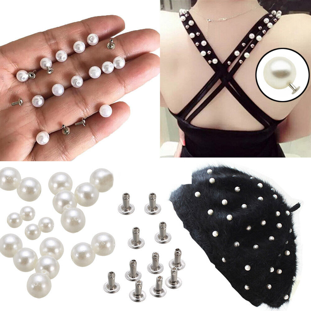 Imitation Pearl Beads Rivet DIY Bracelet Jewelry Accessory Handbag Decoration ⭐