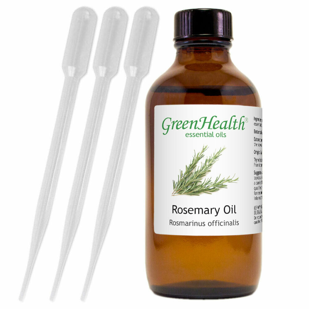4 Fl Oz Rosemary Essential Oil (100% Pure & Natural) With 3 Free Droppers