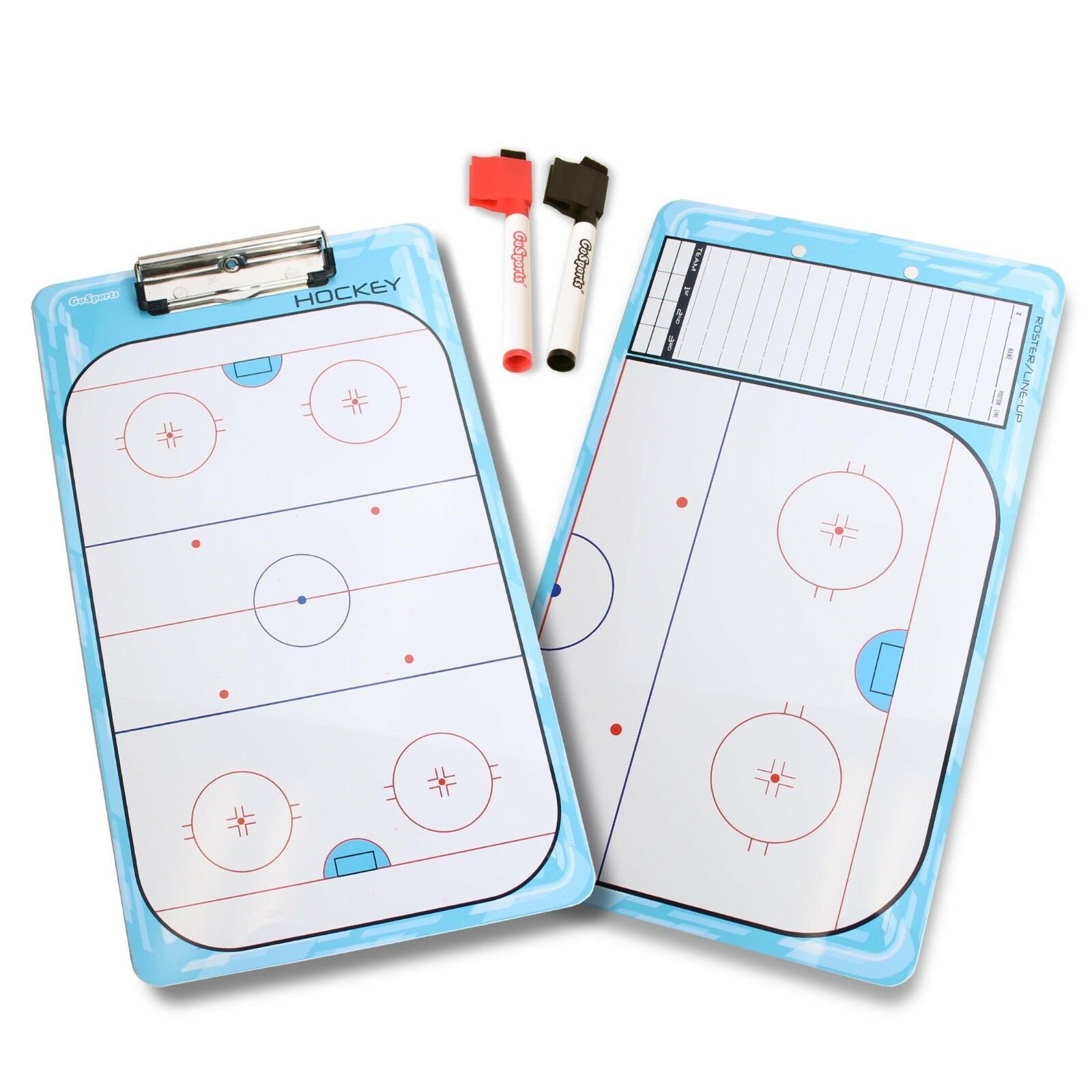 GoSports Hockey Dry Erase Coaches Board with 2 Dry Erase Pens