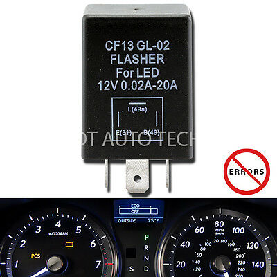 CF13-GL02 LED Flasher Relay Fix Hyper Flash Turn Signal Decoder Load Equalizers