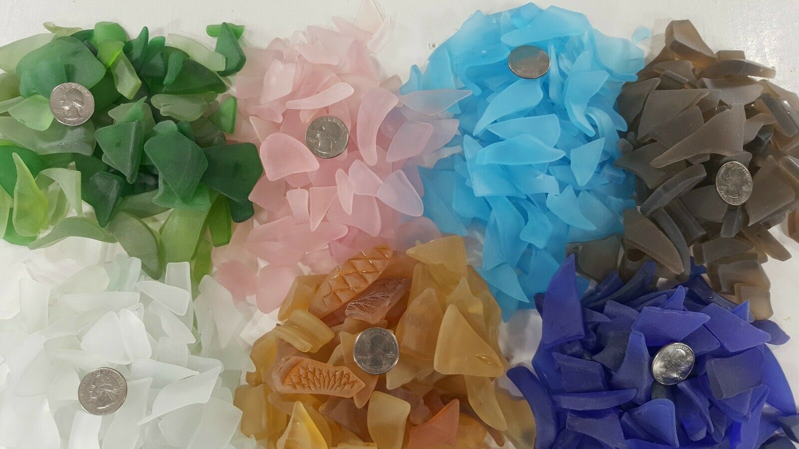 Artisanal Cultured Artist Quality Sea Glass 9 Colors! 1 lb. Bags Discounted Ship