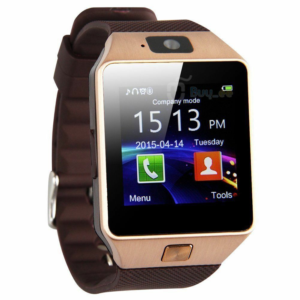 Gold DZ09 Bluetooth Smart Watch GSM SIM for iPhone Samsung lg Android Phone Mate