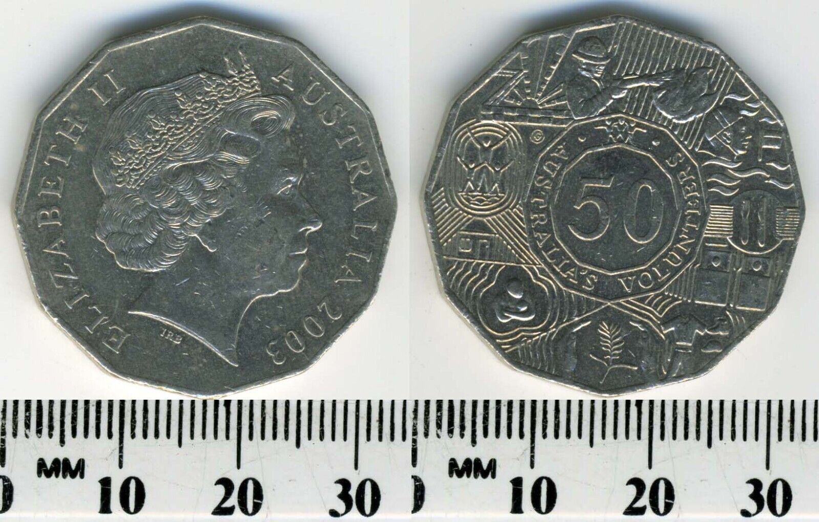 Australia 2003 - 50 Cents Cu-Nickel Coin - Elizabeth II - Australia's Volunteers